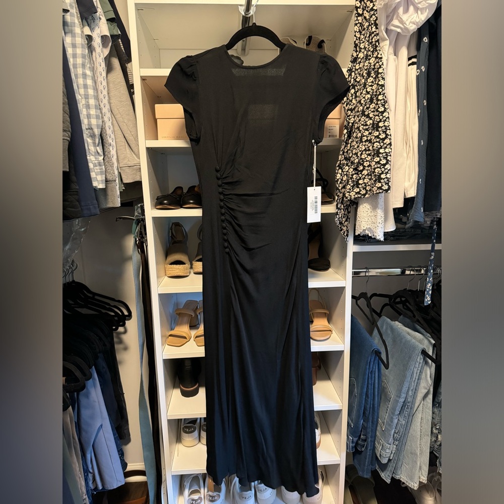 Reformation Frazier Dress in Black Size 0 NWT!